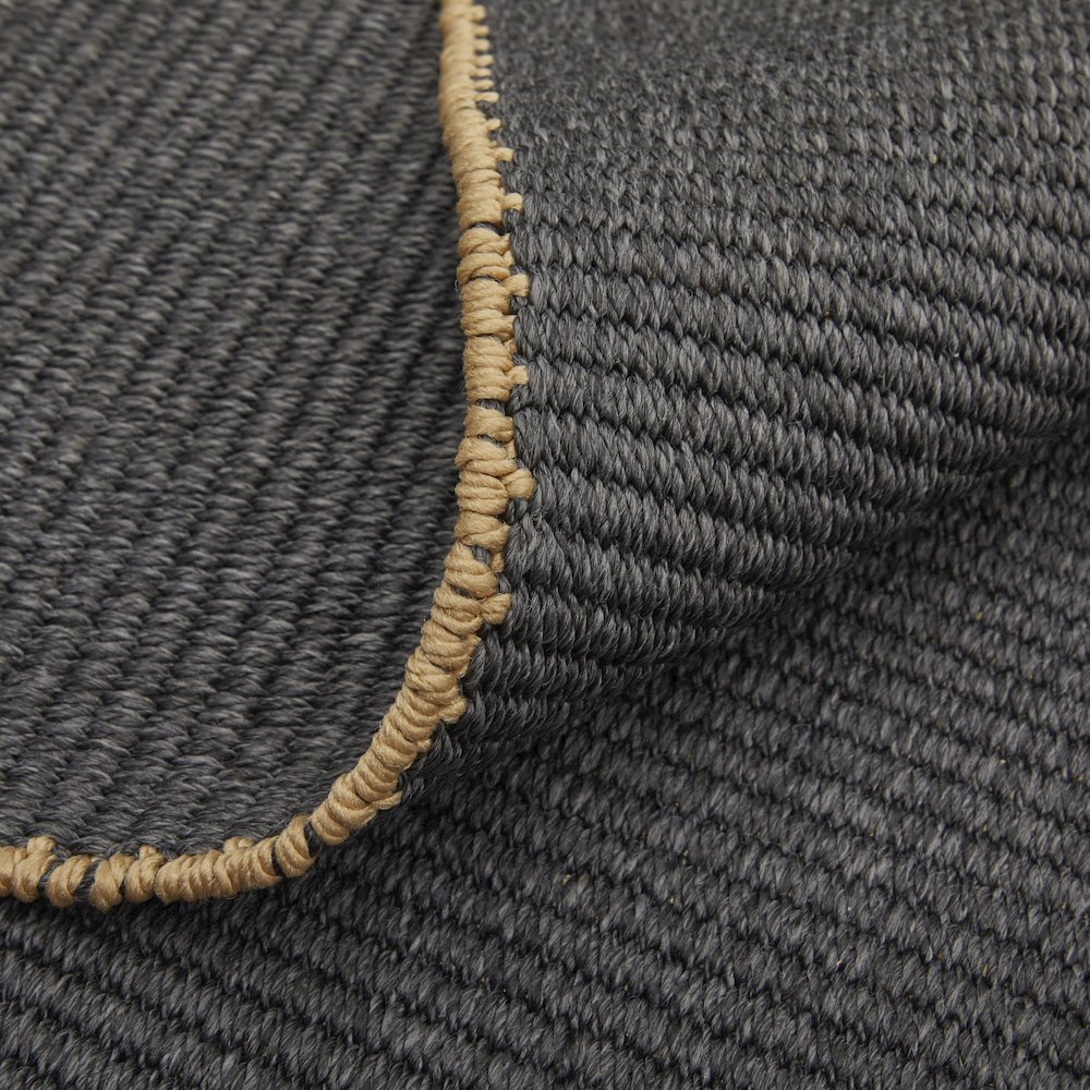 Theo Modern Solid, Gray/Tan, 5' x 8' Area Rug. Picture 7