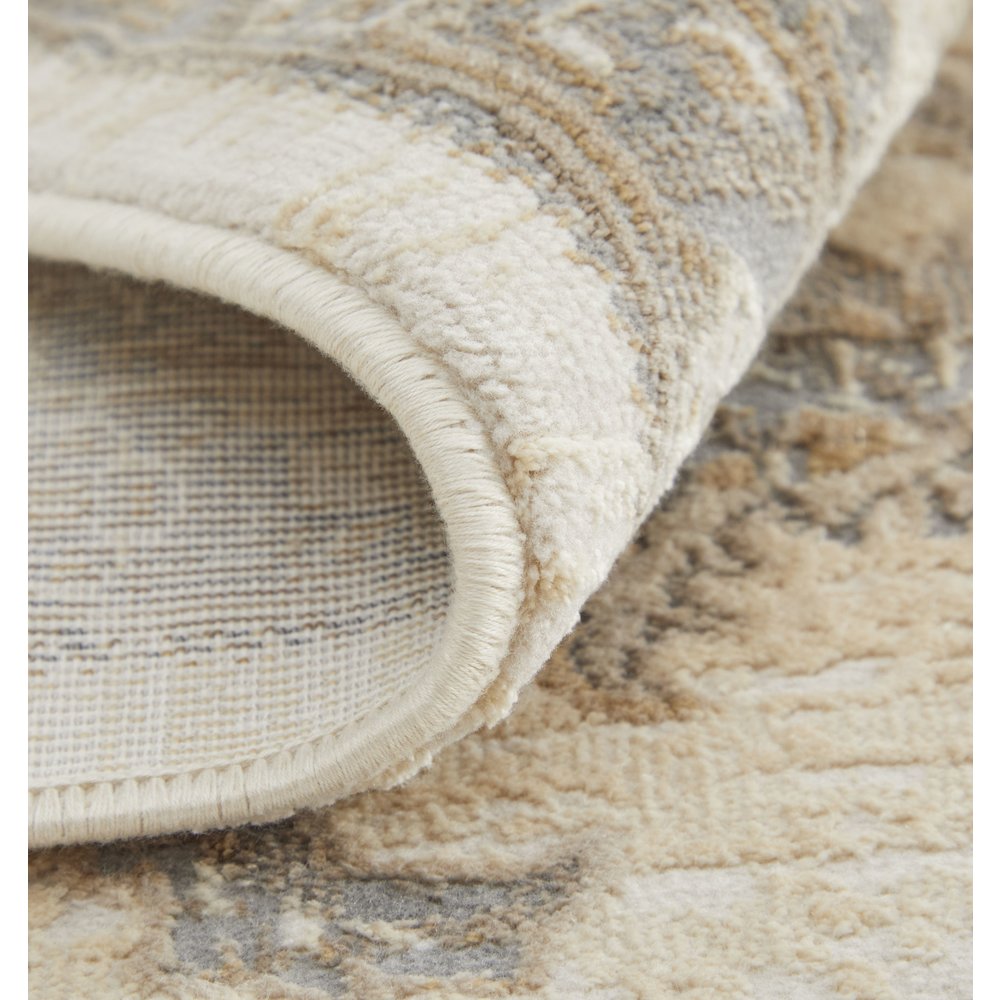 Celene Traditional Bordered, Tan/Ivory/Brown, 9' x 12' Area Rug. Picture 7
