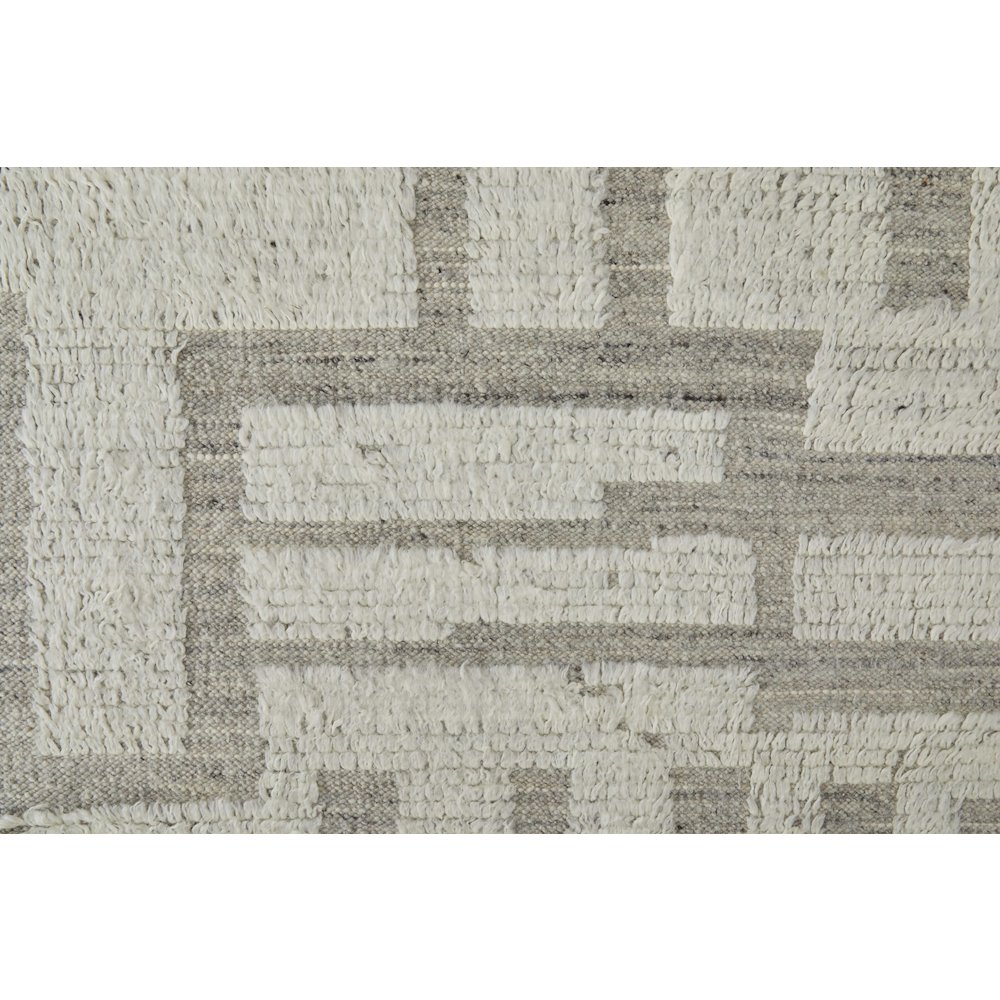 Ashby Transitional Geometric, Gray/Ivory, 5'-6" x 8'-6" Area Rug. Picture 6