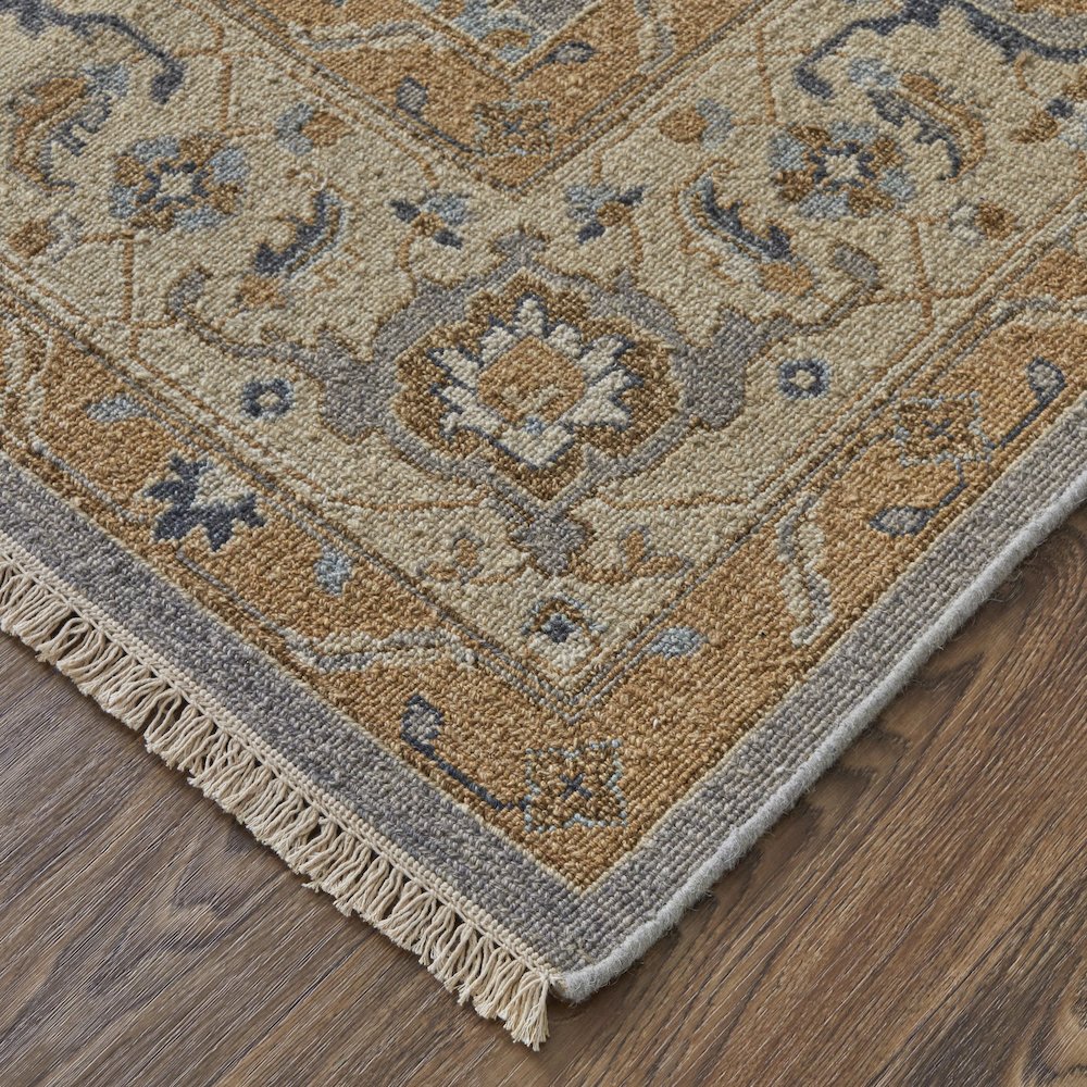 Corbitt Traditional Oriental, Gray/Gold, 9'-6" x 13'-6" Area Rug. Picture 3