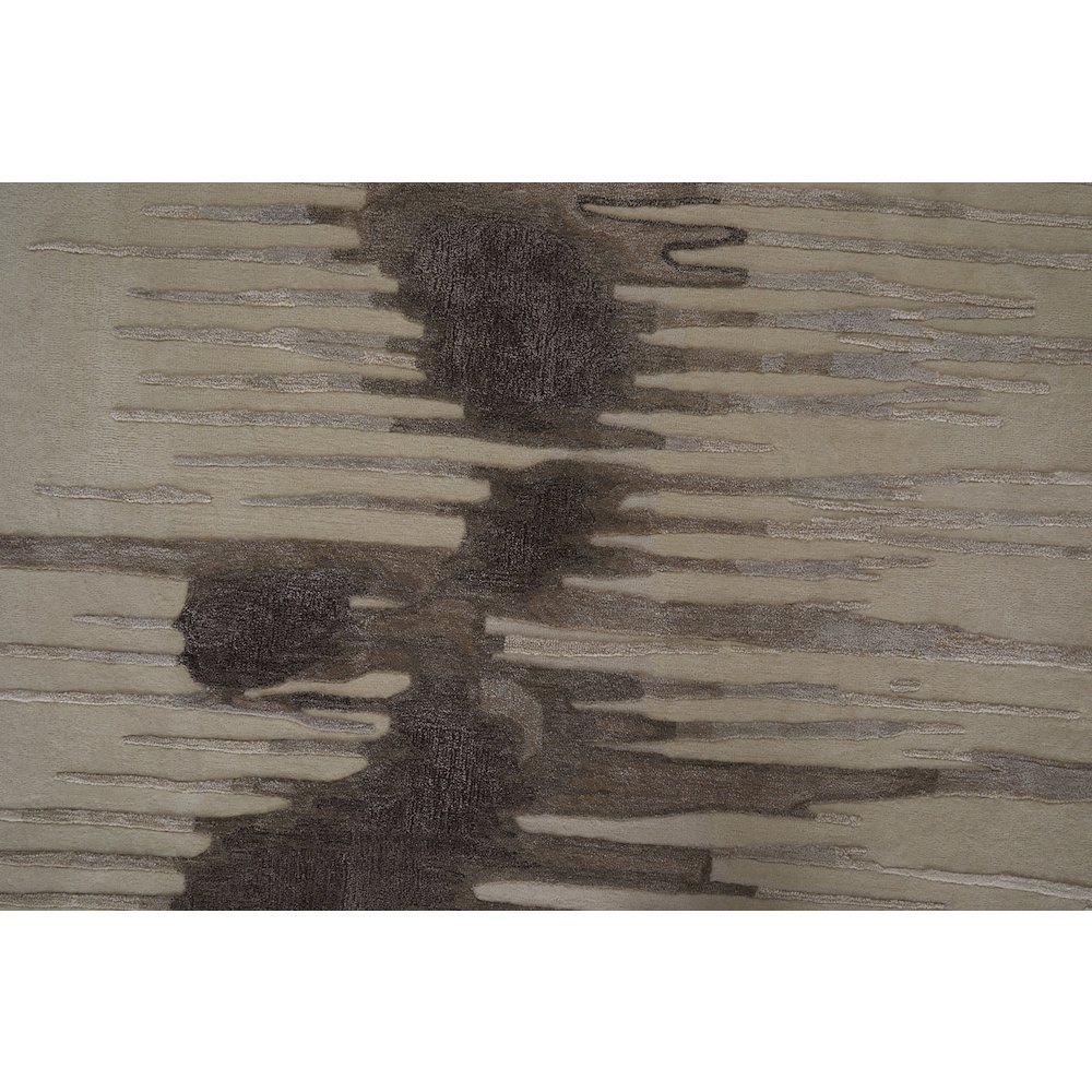 Anya Transitional Abstract, Ivory/Brown/Taupe, 2' x 3' Accent Rug. Picture 6