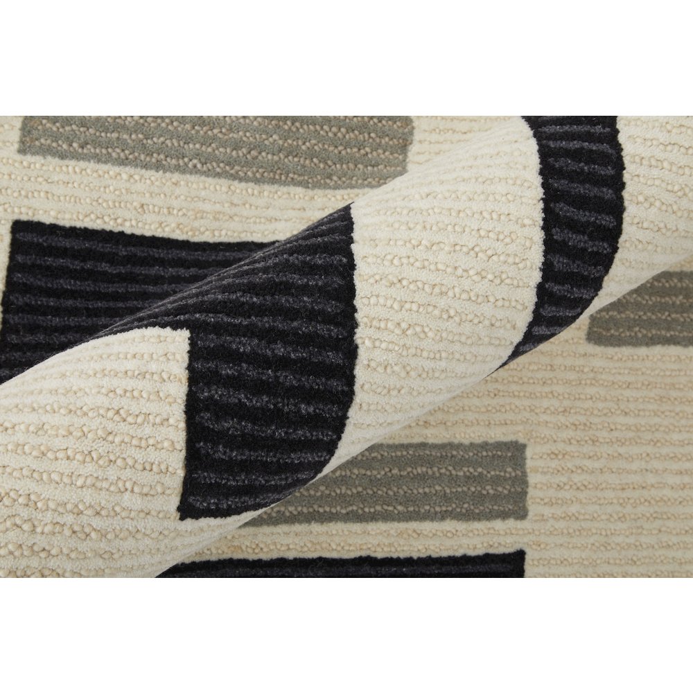 Maguire Transitional Abstract, Ivory/Taupe, 5' x 8' Area Rug. Picture 5