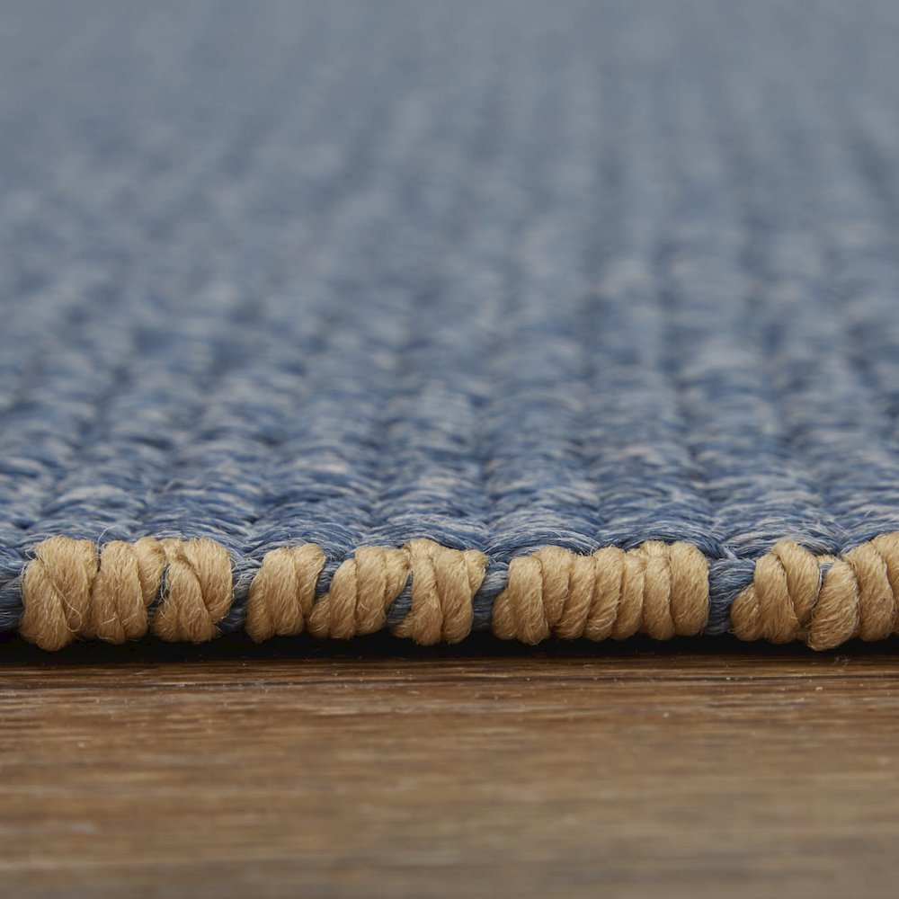 Theo Modern Solid, Blue/Tan, 8' x 10' Area Rug. Picture 7