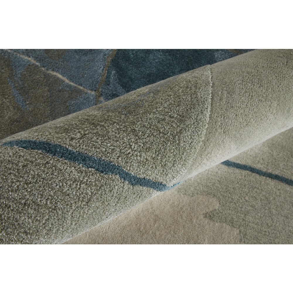 Anya Transitional Abstract, Blue/Gray/Ivory, 3'-6" x 5'-6" Accent Rug. Picture 5