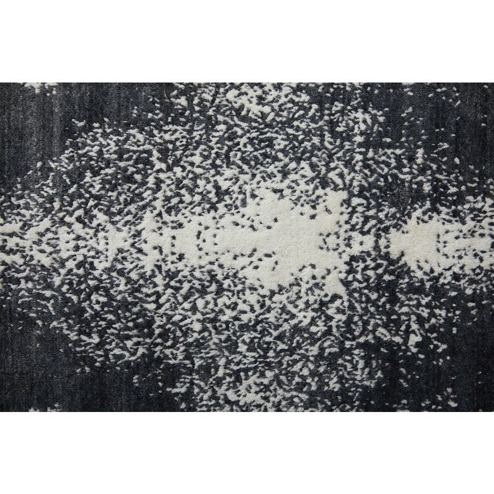 Coda Modern Abstract, Black/White, 9' x 12' Area Rug. Picture 6