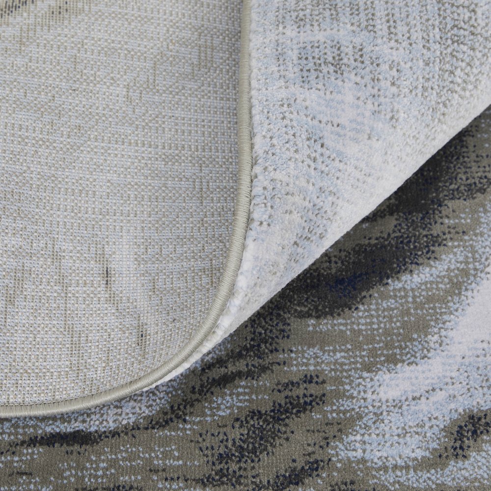 Gaspar Modern Abstract, Taupe/Gray/Blue, 6'-7" x 9'-6" Area Rug. Picture 7