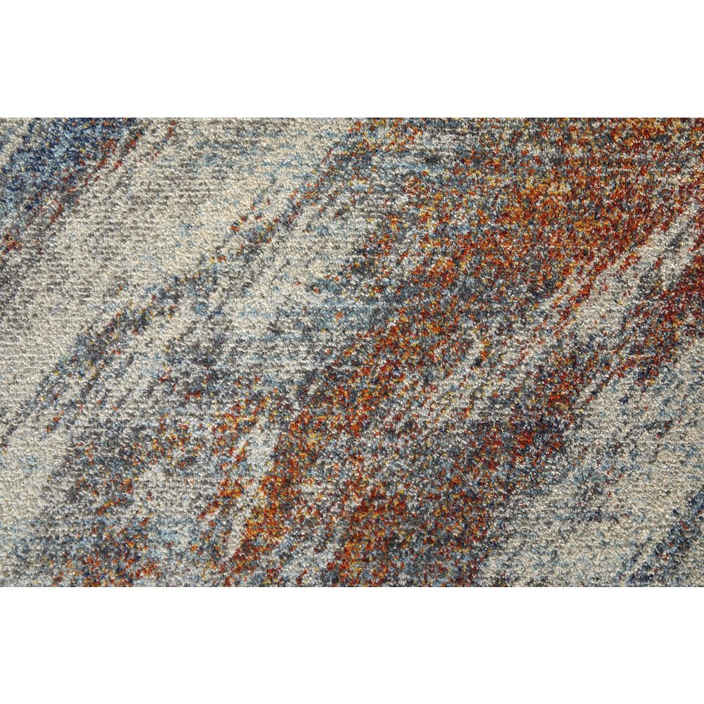 Edgemont Modern Abstract, Ivory/Orange/Blue, 10' x 14' Area Rug. Picture 6