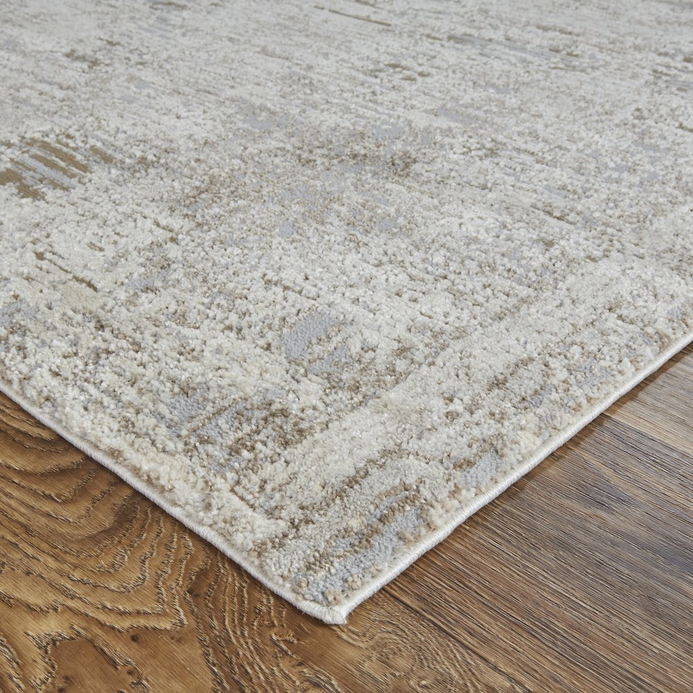 Vancouver Modern Abstract, Ivory/Gray/Tan, 1'-8" x 2'-10" Accent Rug. Picture 3