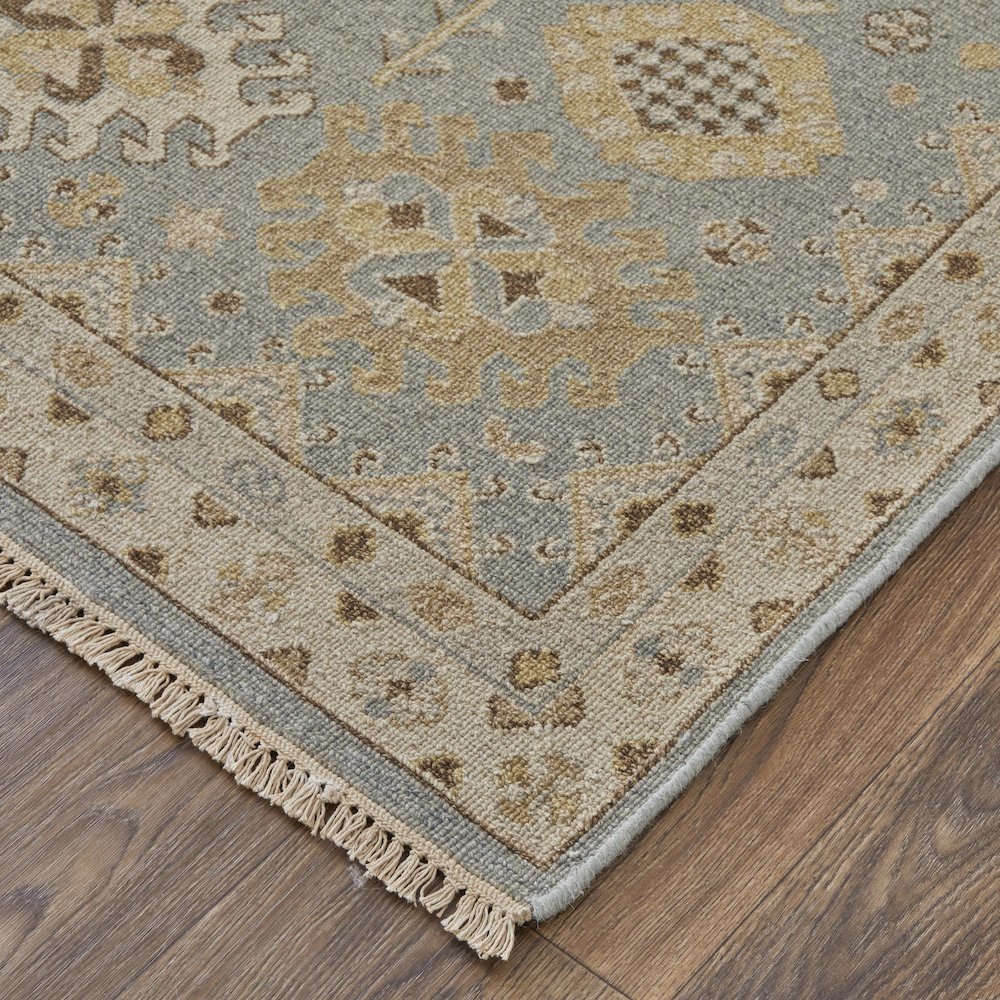 Corbitt Traditional Oriental, Blue/Gray/Ivory, 8'-6" x 11'-6" Area Rug. Picture 3