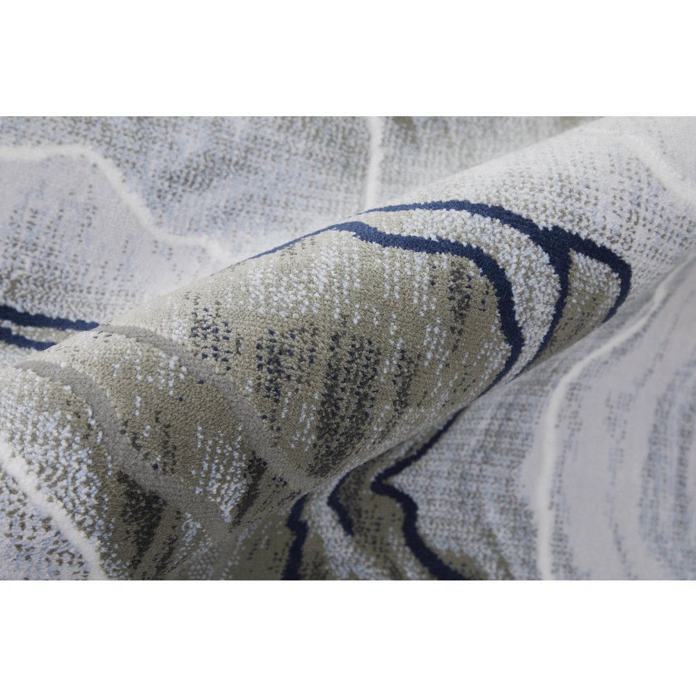 Gaspar Modern Abstract, Taupe/Gray/Blue, 6'-7" x 9'-6" Area Rug. Picture 5
