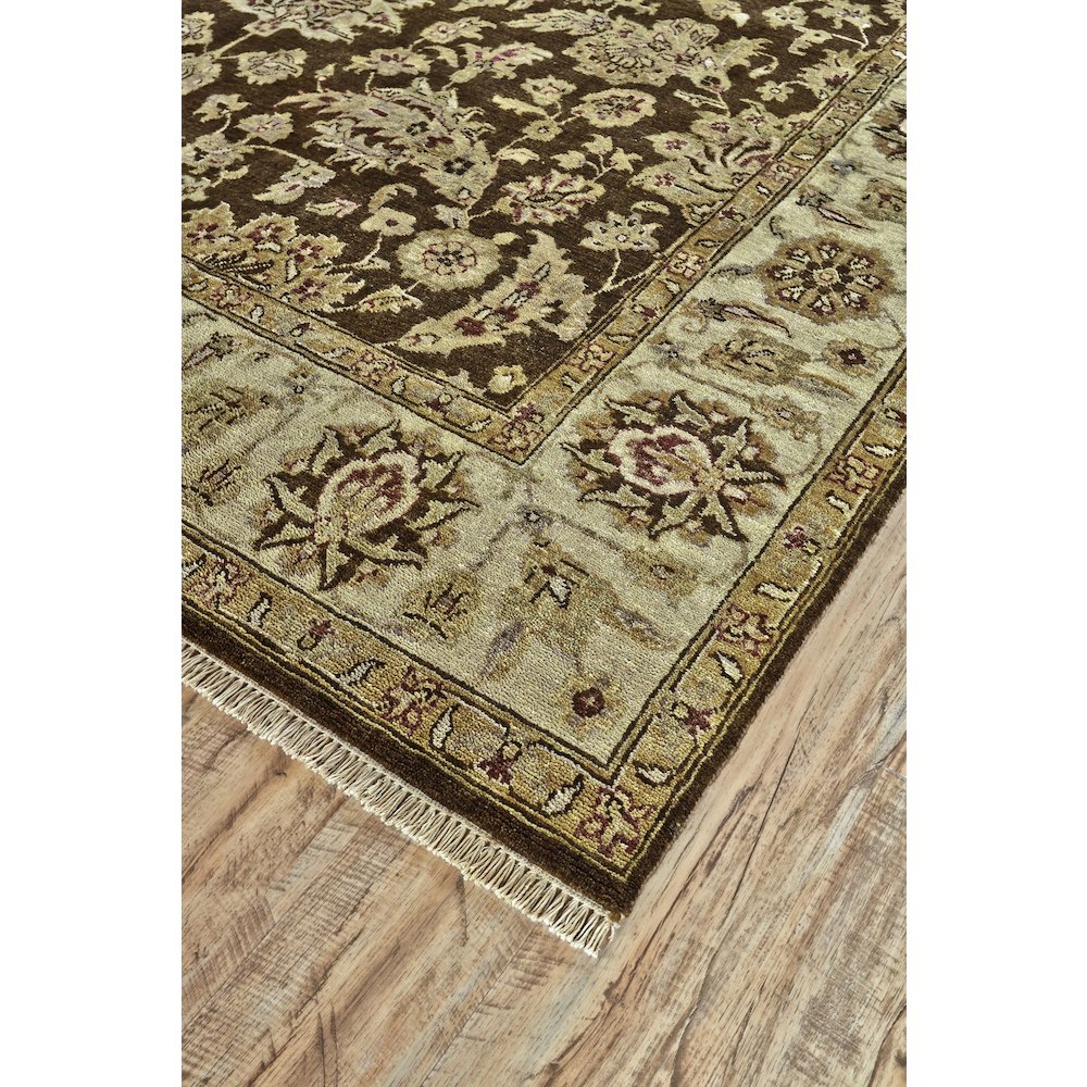 Drake Traditional Persian, Brown/Gold/Tan, 5'-6" x 8'-6" Area Rug. Picture 2