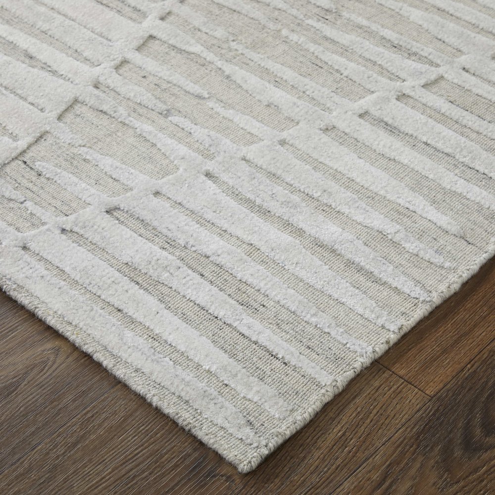 Elias Modern Geometric, Ivory/Tan, 5' x 8' Area Rug. Picture 3
