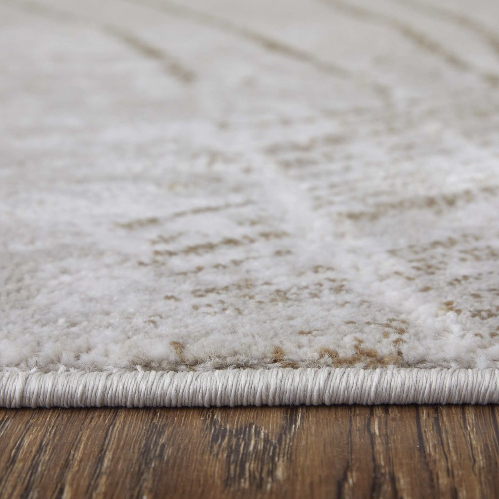 Waldor Modern Abstract, Taupe/Brown/Silver, 10' x 13'-2" Area Rug. Picture 9