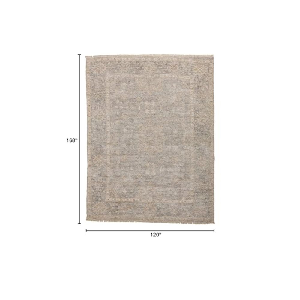 Caldwell Vintage Space Dyed Wool Rug, Latte Tan/Gray, 10ft x 14ft Area Rug, 8798799FGRY000H00. Picture 2