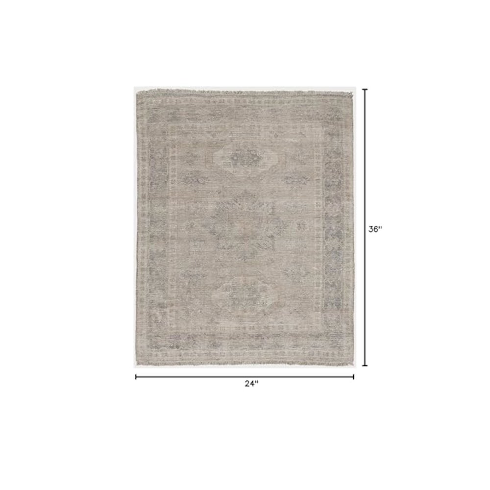 Caldwell Vintage Space Dyed Wool Rug, Latte Tan/Beige, 2ft x 3ft Accent Rug, 8798798FSND000P00. Picture 3