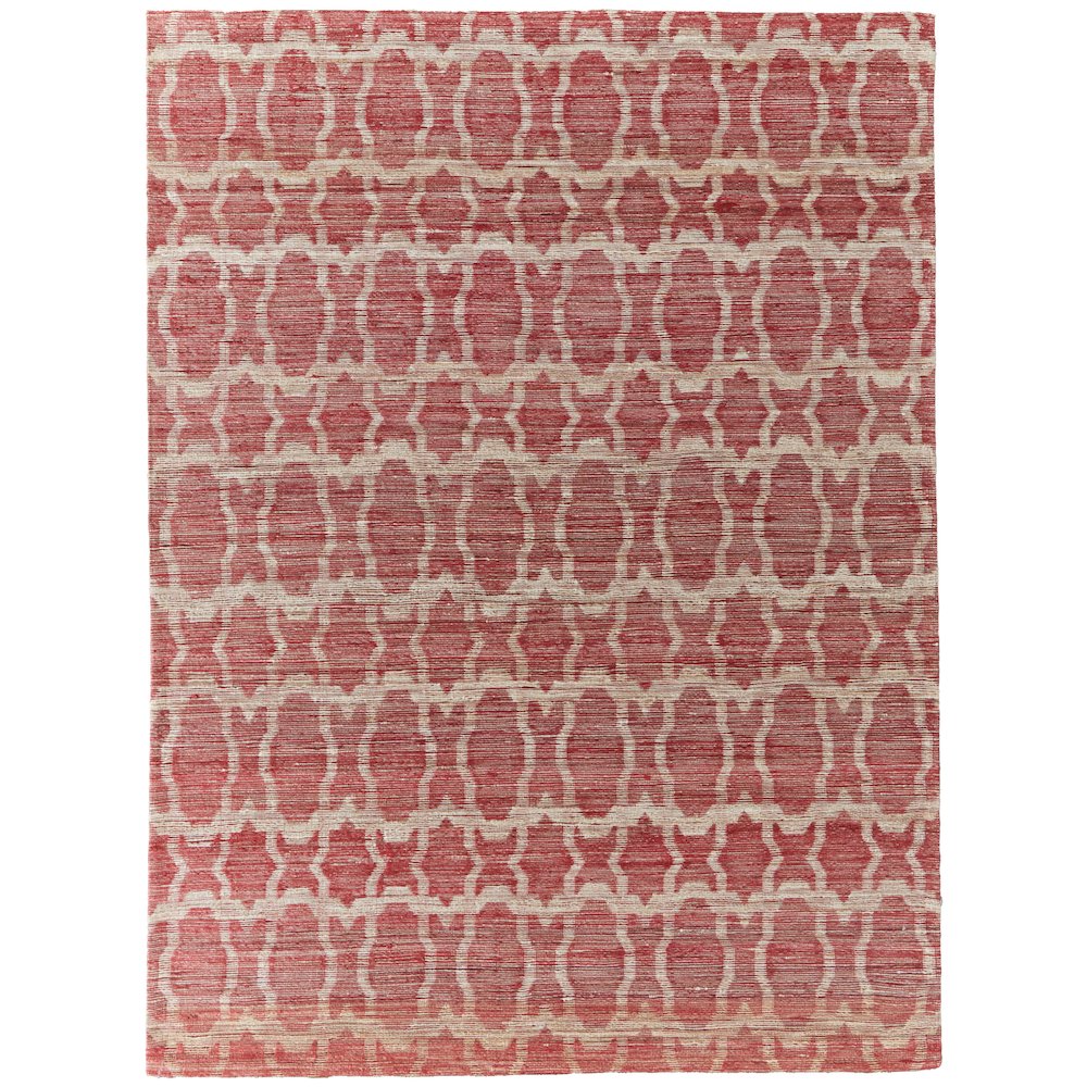 Lilliana Transitional Geometric, Red/Tan, 8' x 11' Area Rug. Picture 1