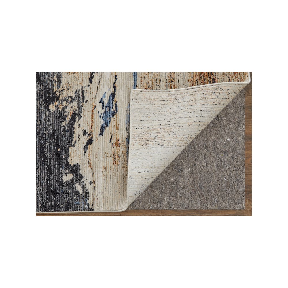 Sonora Modern Abstract, Tan/Blue/Gray, 6'-7" x 9'-6" Area Rug. Picture 3