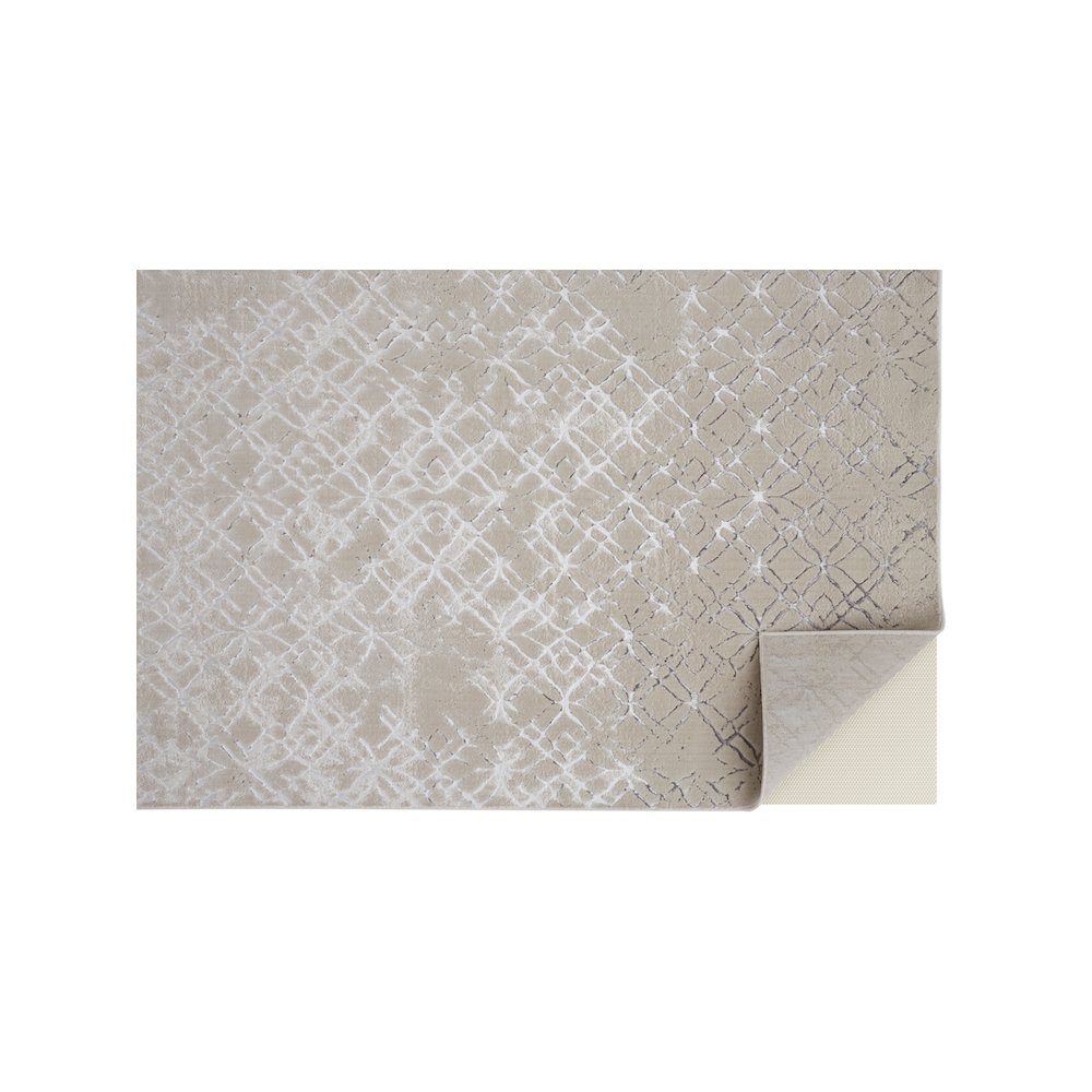Micah Modern Distressed, Silver/Gray/White, 3'-11" x 6' Accent Rug. Picture 4