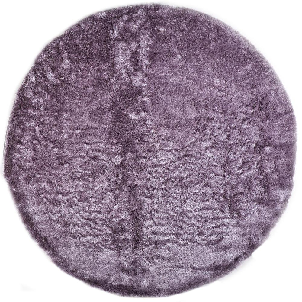 Indochine Plush Shag Rug with Metallic Sheen, Amethyst Quartz, 10ft x 10ft Round, 4944550FSMYAMSN95. Picture 2