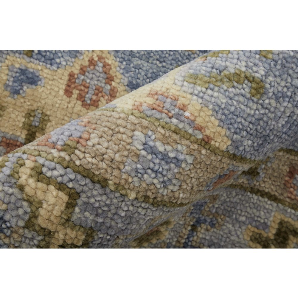 Fillmore Transitional Diamond, Blue/Green/Yellow, 4' x 6' Accent Rug. Picture 5