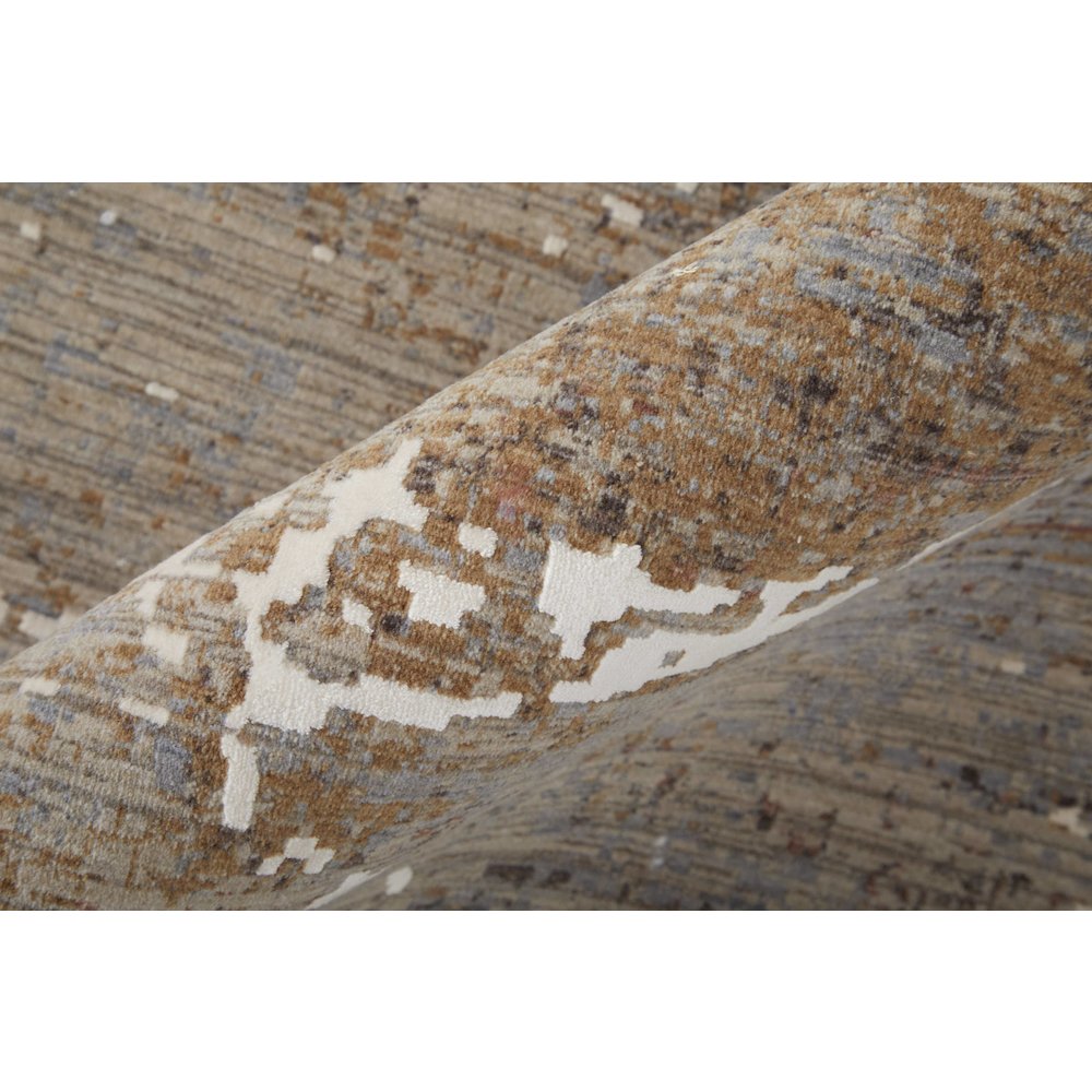 Pryor Modern Abstract, Taupe/Brown/White, 2' x 3' Accent Rug. Picture 5