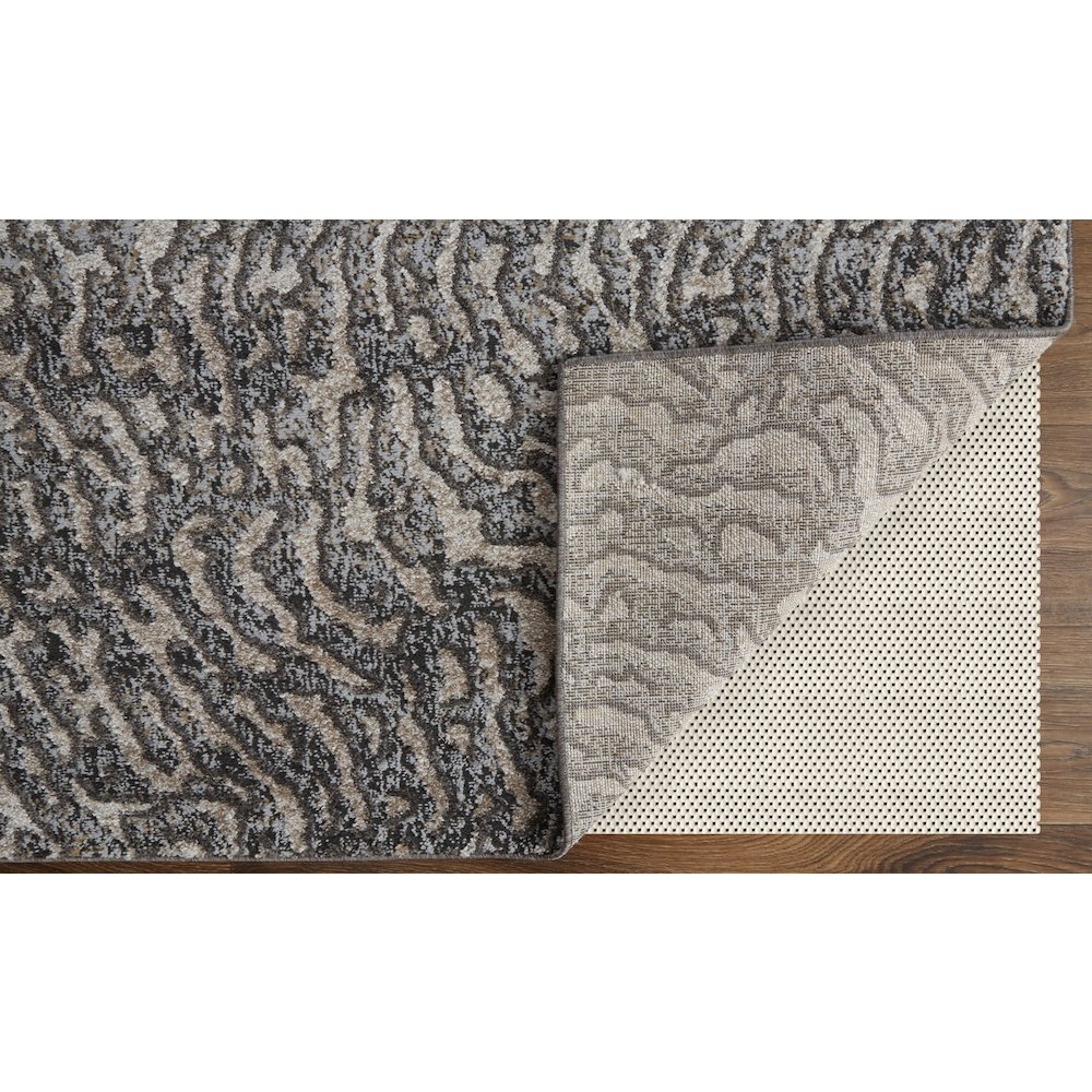 Vancouver Modern Abstract, Gray/Taupe/Ivory, 4' x 6' Accent Rug. Picture 4