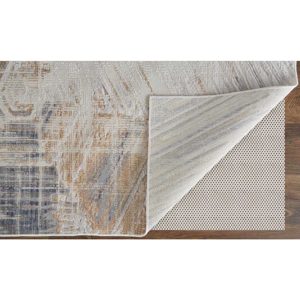 Laina Transitional Abstract, Tan/Ivory/Gray, 3' x 5' Accent Rug. Picture 4