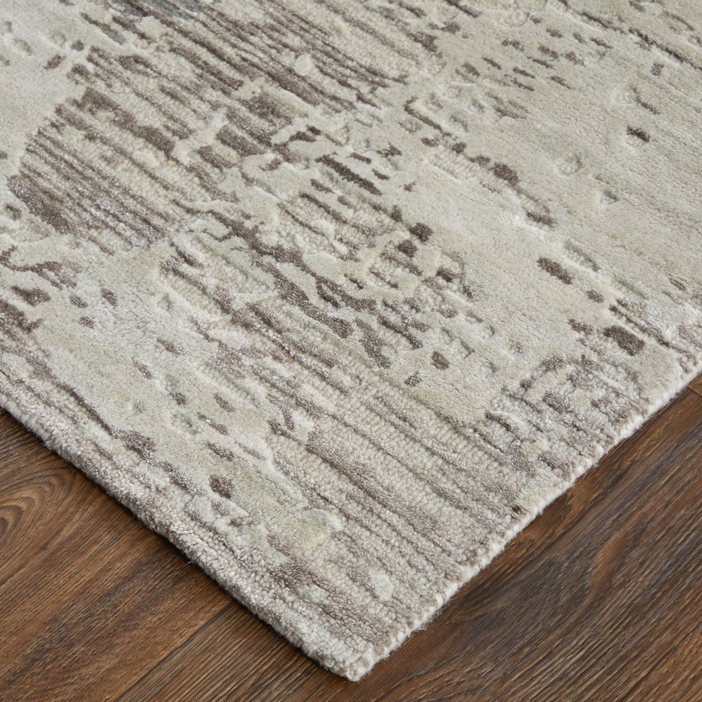 Zarah Modern Abstract, Brown/Tan/Black, 10' x 14' Area Rug. Picture 3