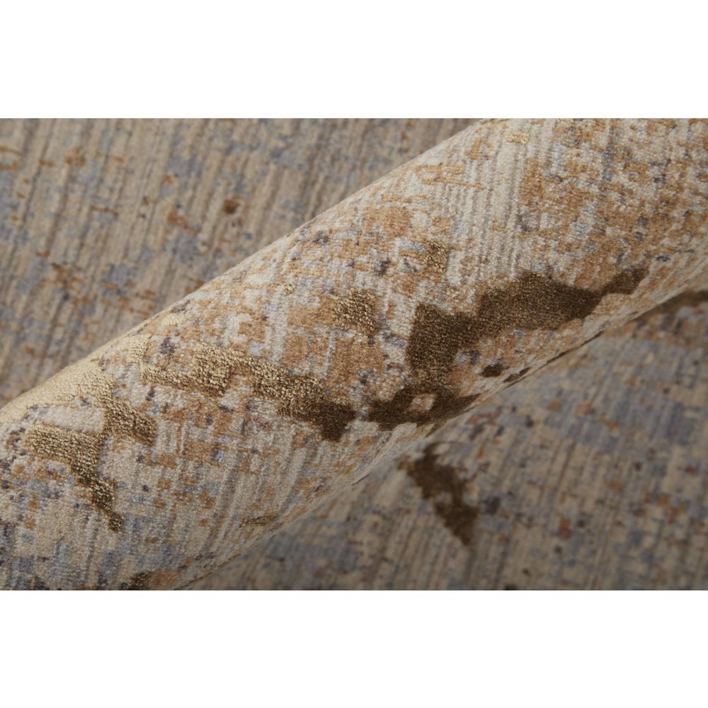 Pryor Modern Abstract, Brown/Taupe/Tan, 6'-7" x 9'-6" Area Rug. Picture 5