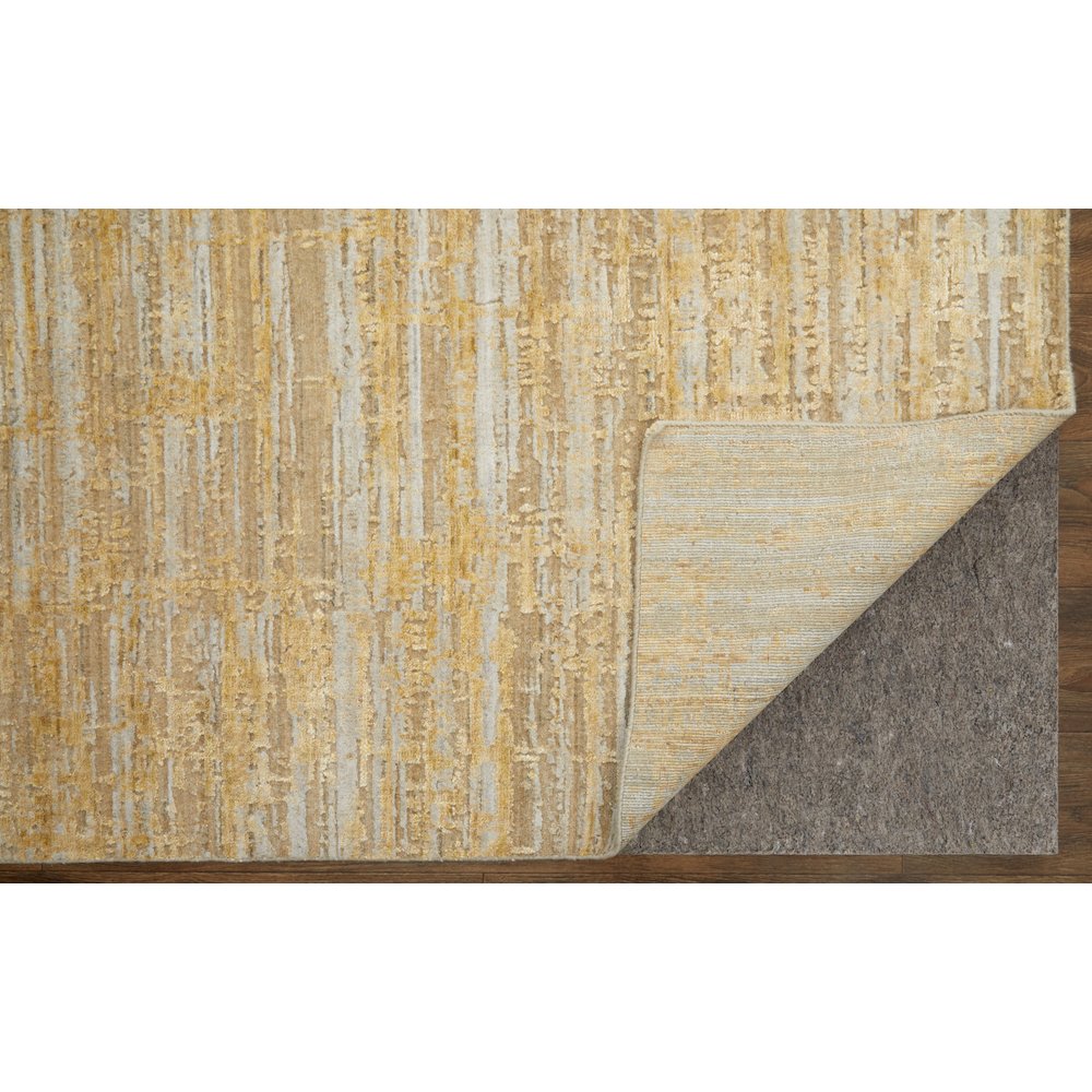 Eastfield Modern Abstract, Yellow/Ivory/Gold, 5' x 8' Area Rug. Picture 4