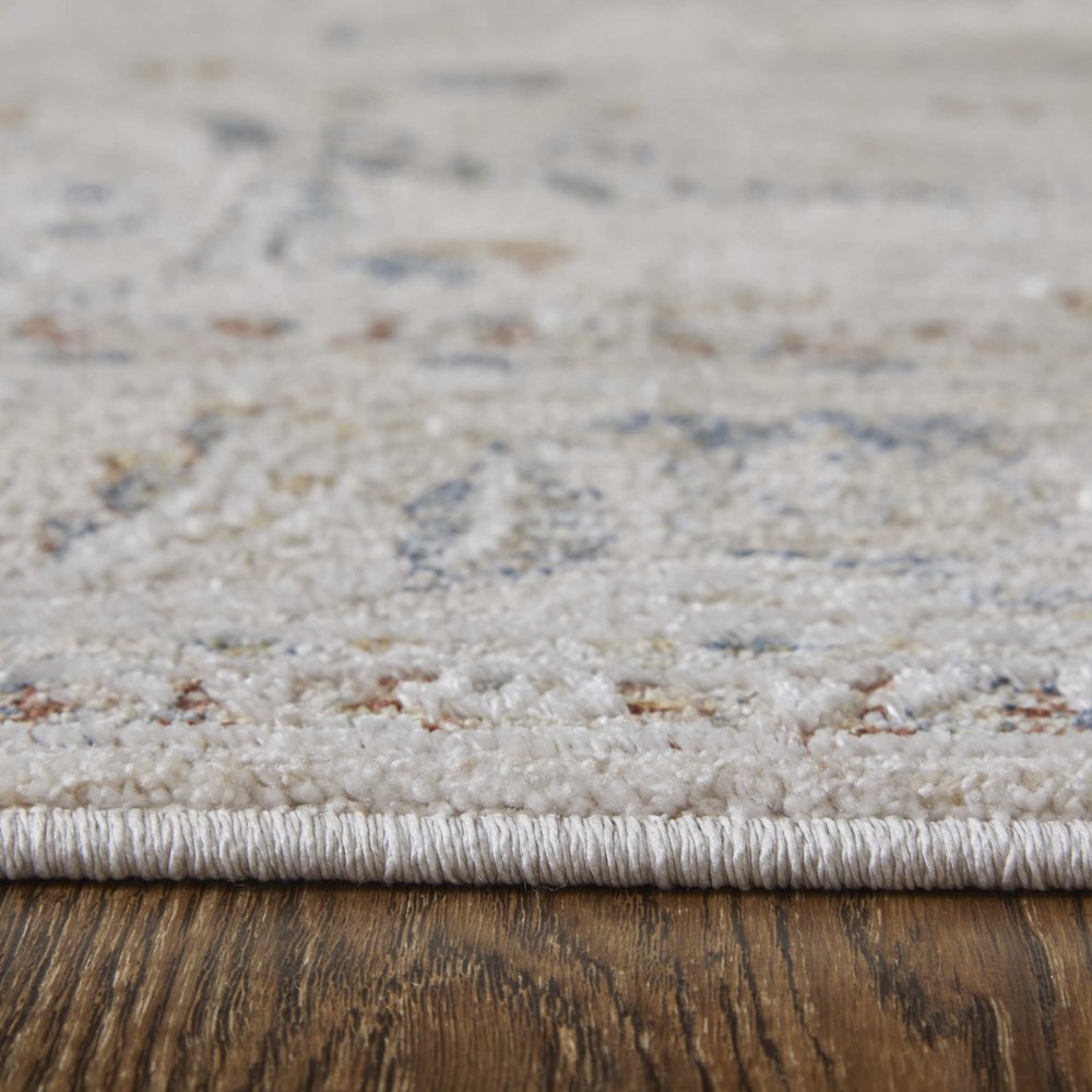 Pasha Transitional Ikat, Ivory/Blue/Red, 2' x 3' Accent Rug. Picture 9