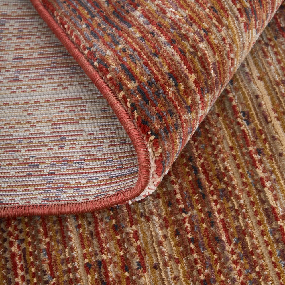 Deja Modern Solid, Brown/Red/Tan, 6'-7" x 9'-6" Area Rug. Picture 6