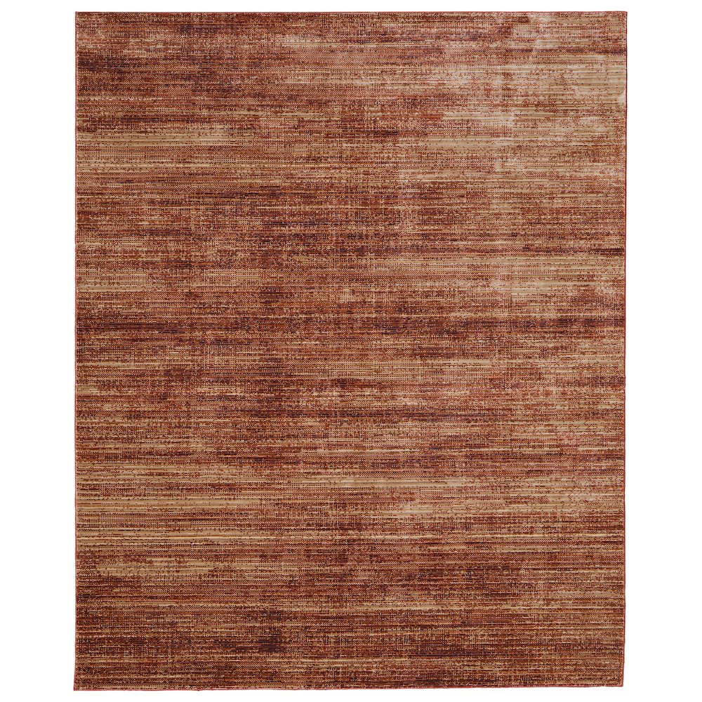 Deja Modern Solid, Brown/Red/Tan, 6'-7" x 9'-6" Area Rug. Picture 1