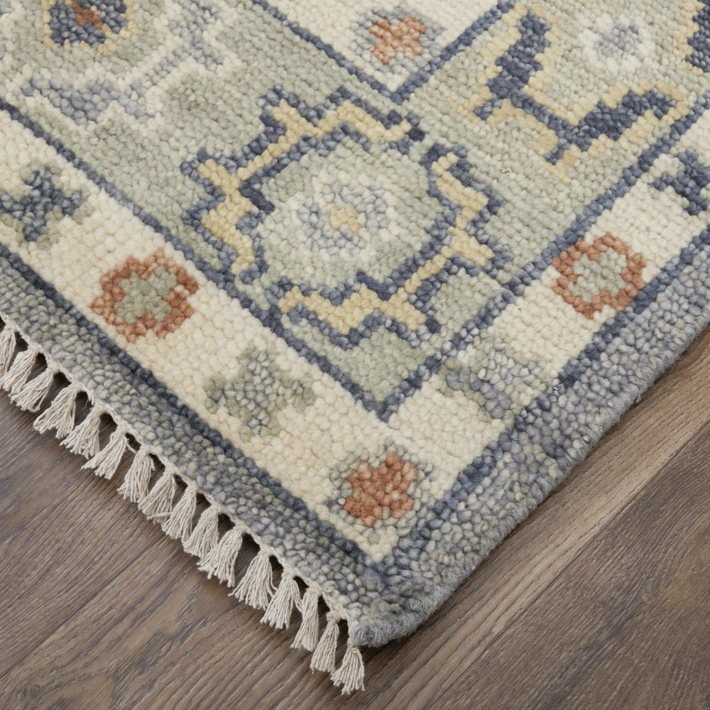 Fillmore Transitional Diamond, Blue/Taupe/Gray, 9' x 12' Area Rug. Picture 3