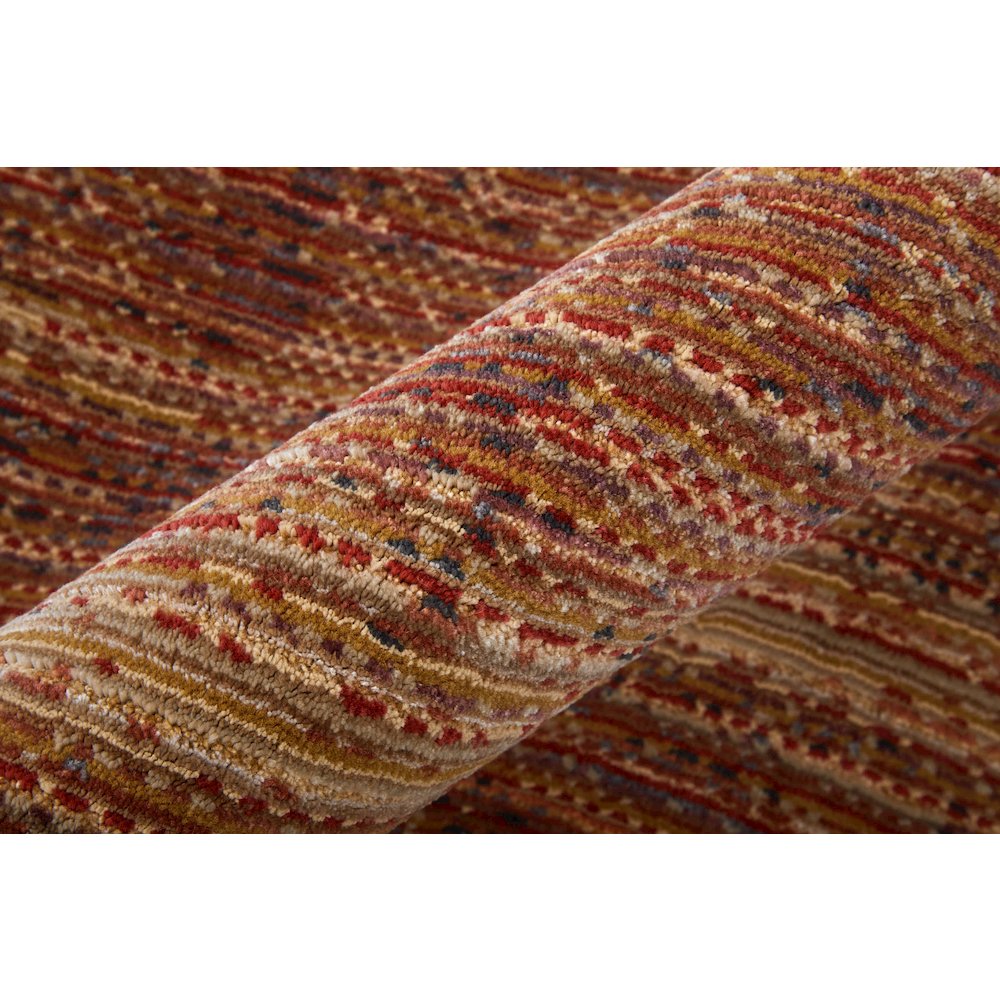 Deja Modern Solid, Brown/Red/Tan, 6'-7" x 9'-6" Area Rug. Picture 4