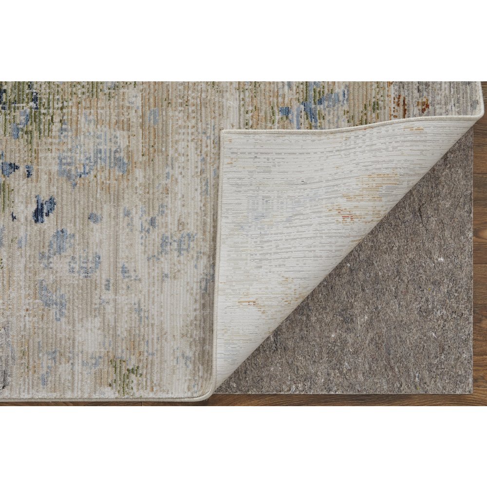 Sonora Modern Abstract, Ivory/Blue/Red, 9'-0" x 12'-8" Area Rug. Picture 4