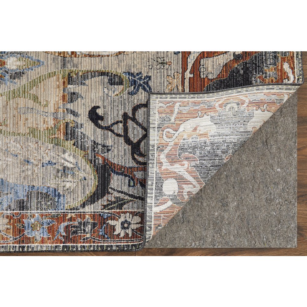 Melrose Transitional Ikat, Ivory/Red/Gray, 2' x 3' Accent Rug. Picture 4