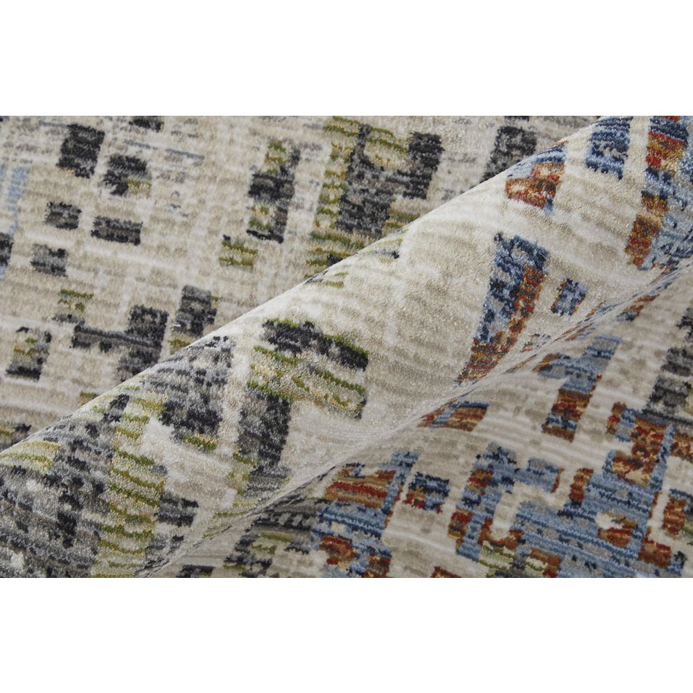 Sonora Modern Abstract, Ivory/Green/Blue, 5' x 7'-6" Area Rug. Picture 5