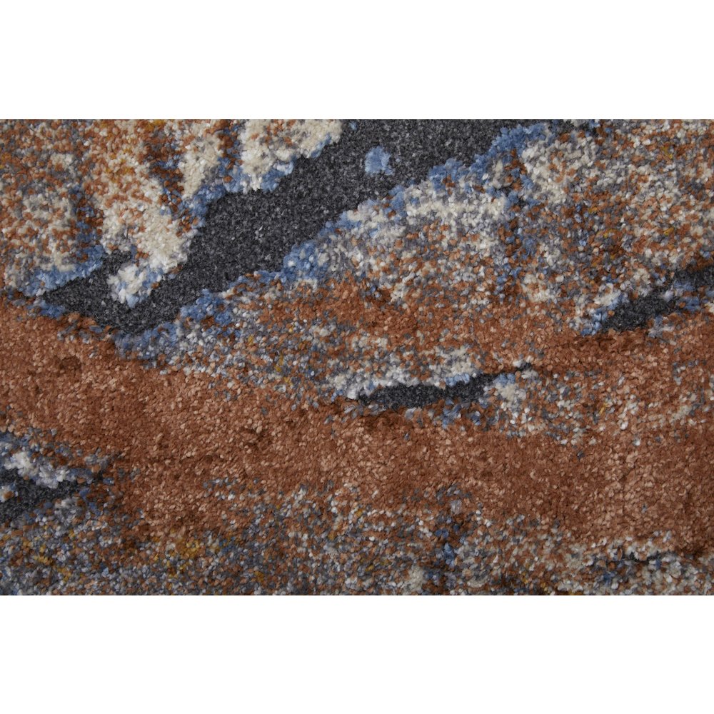 Gilmore Modern Watercolor, Blue/Orange/Gray, 10' x 14' Area Rug. Picture 6