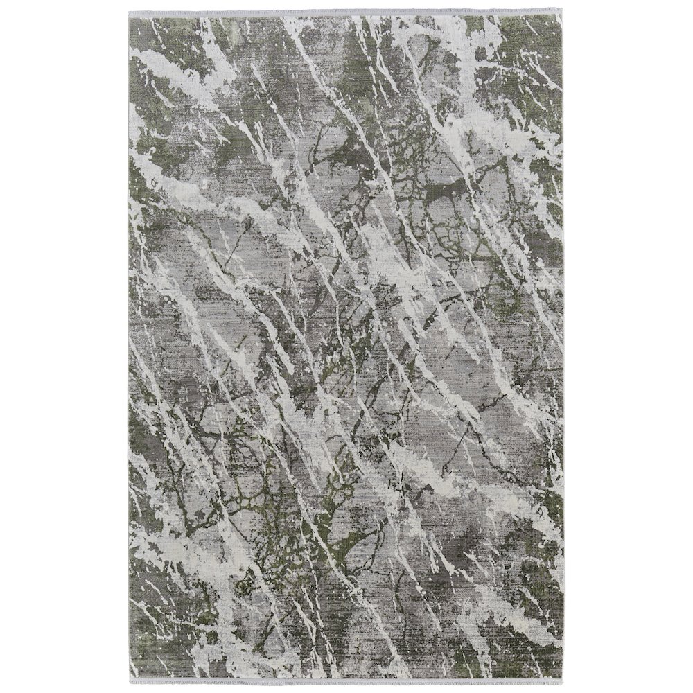 Cadiz Modern Abstract, Gray/Green/Taupe, 4'-10" x 7'-10" Area Rug. Picture 1