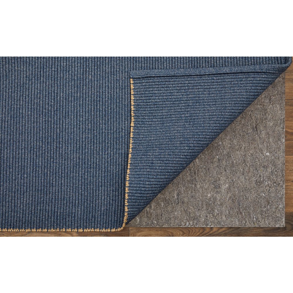 Theo Modern Solid, Blue/Tan, 10' x 14' Area Rug. Picture 3