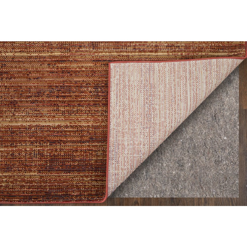 Deja Modern Solid, Brown/Red/Tan, 6'-7" x 9'-6" Area Rug. Picture 3