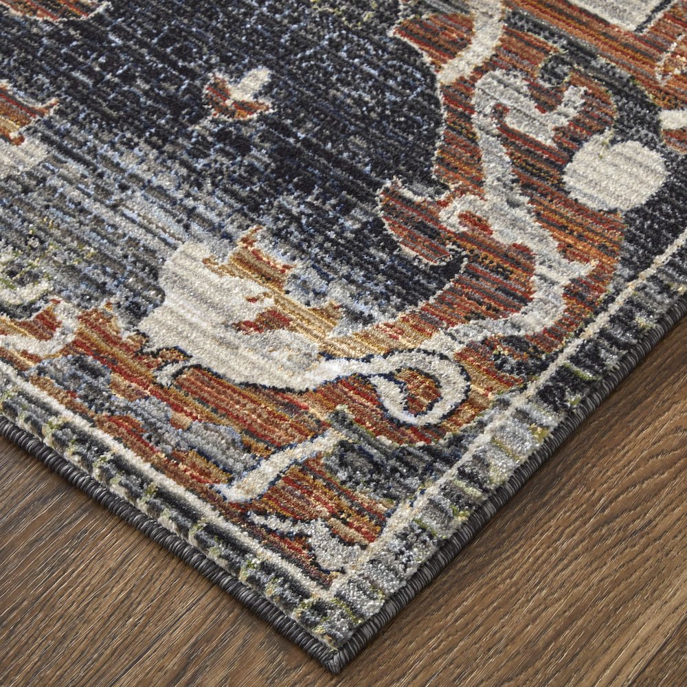 Melrose Transitional Ikat, Ivory/Red/Gray, 2' x 3' Accent Rug. Picture 3