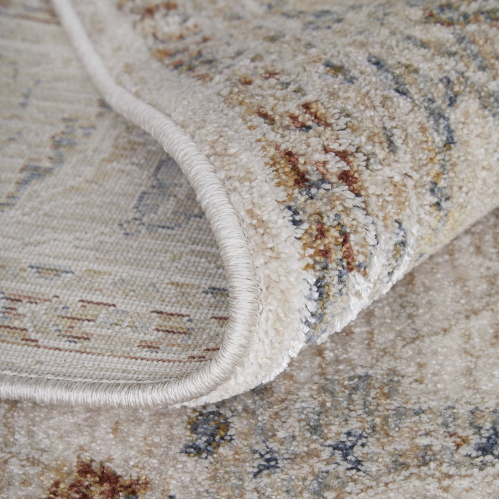Pasha Transitional Ikat, Ivory/Blue/Red, 2' x 3' Accent Rug. Picture 8