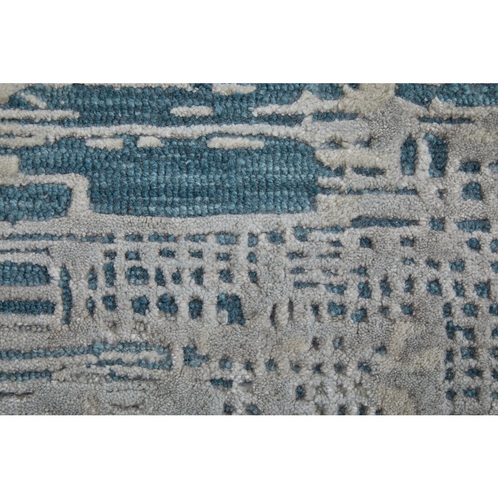 Zarah Modern Abstract, Gray/Taupe/Blue, 5' x 8' Area Rug. Picture 6