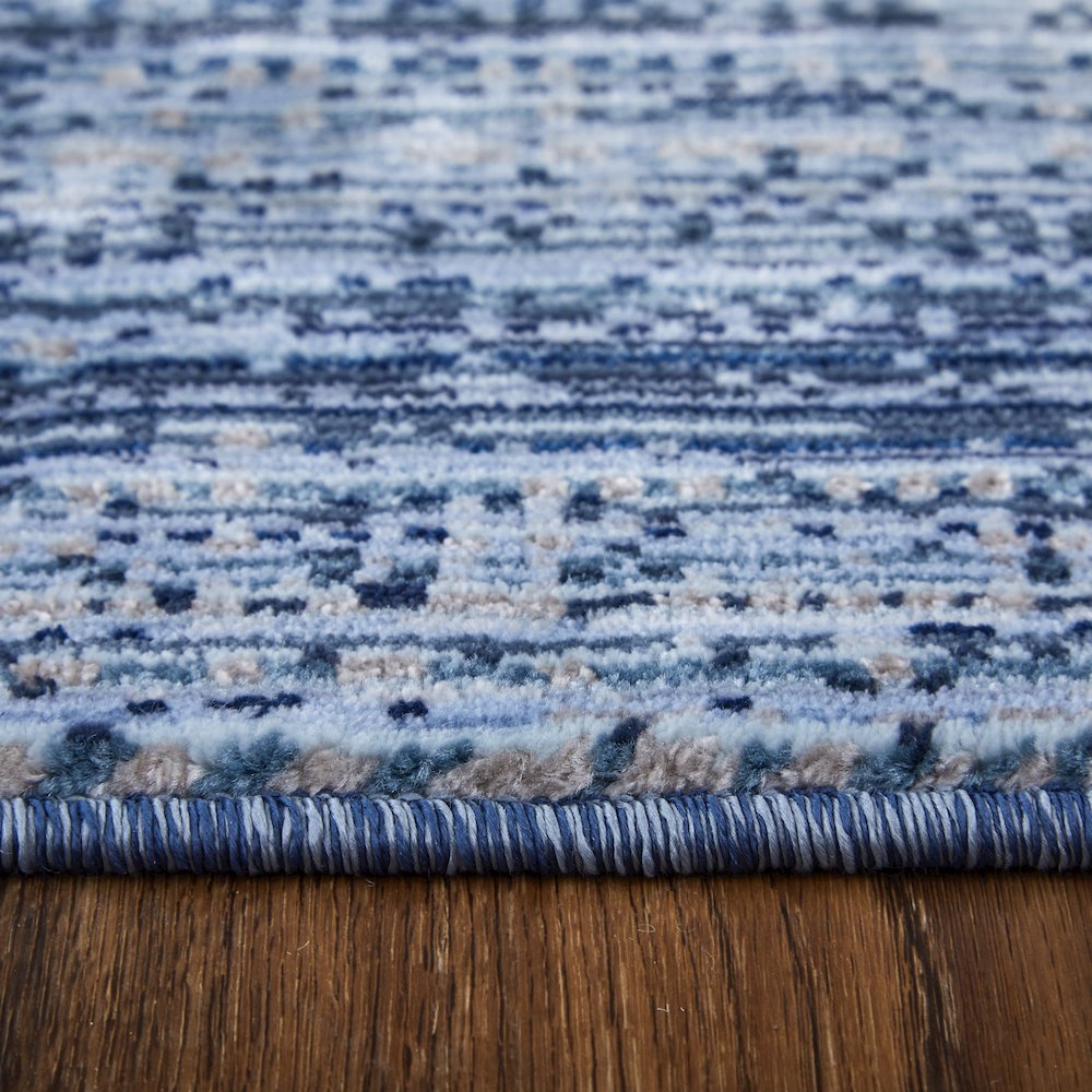 Deja Modern Solid, Blue/Silver, 9'-0" x 12'-8" Area Rug. Picture 7