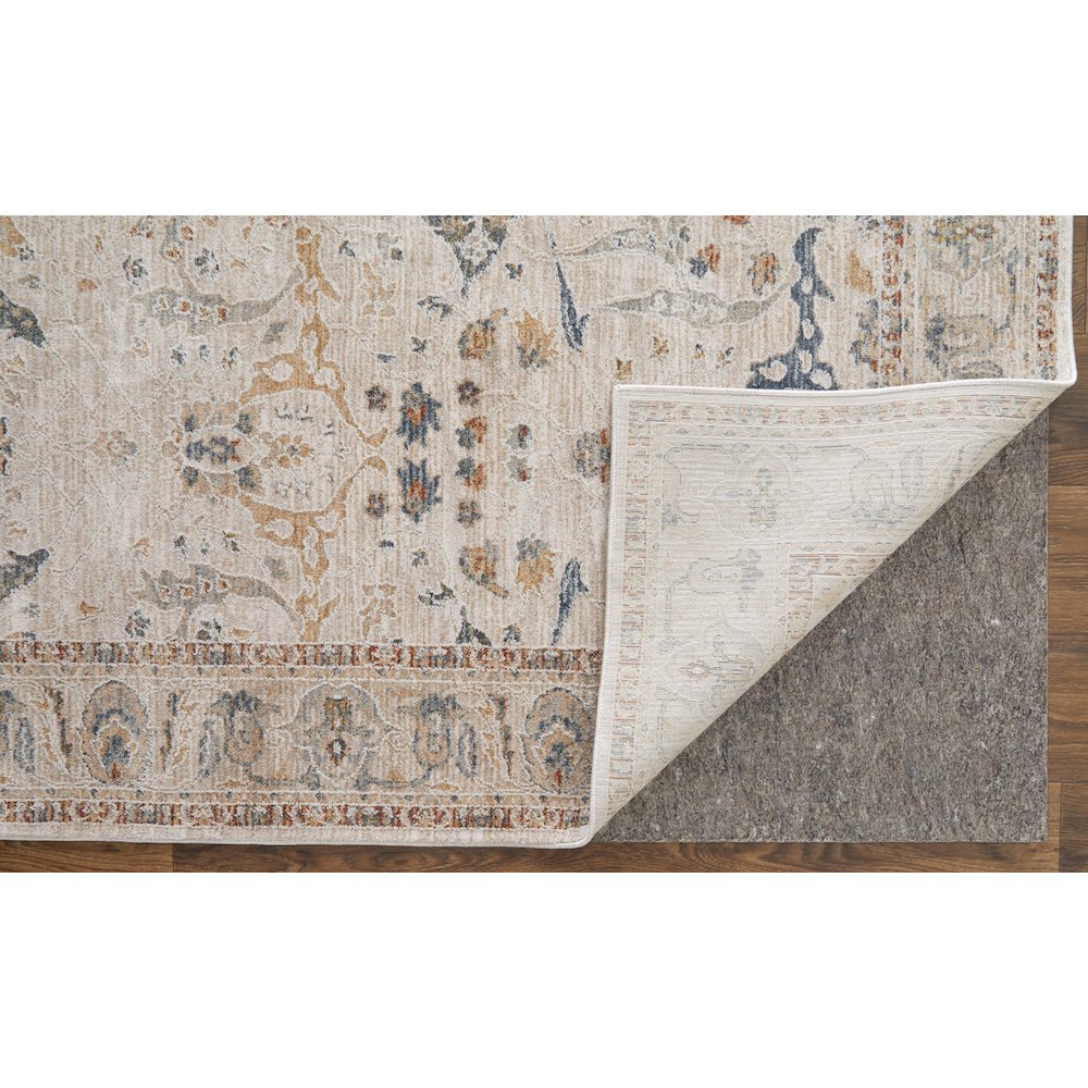 Pasha Transitional Ikat, Ivory/Blue/Red, 2' x 3' Accent Rug. Picture 5