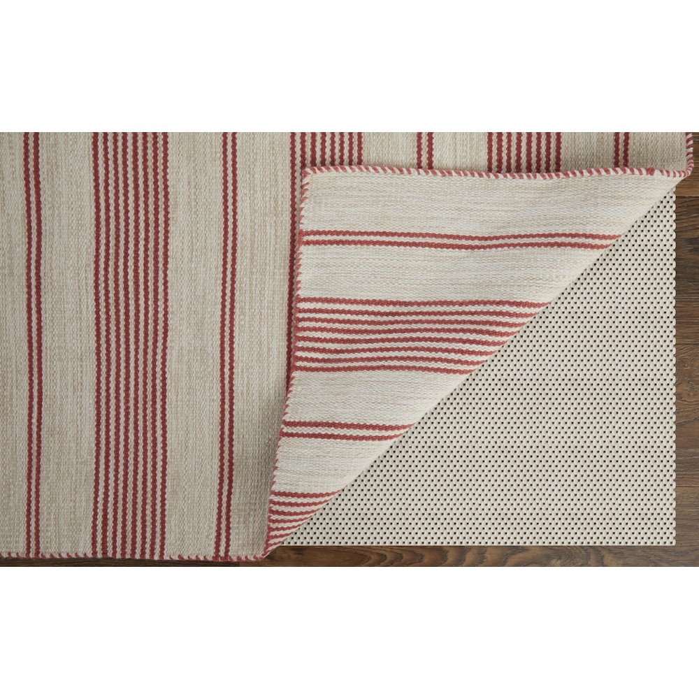 Duprine Transitional Stripes, Red/Ivory, 5' x 8' Area Rug. Picture 4