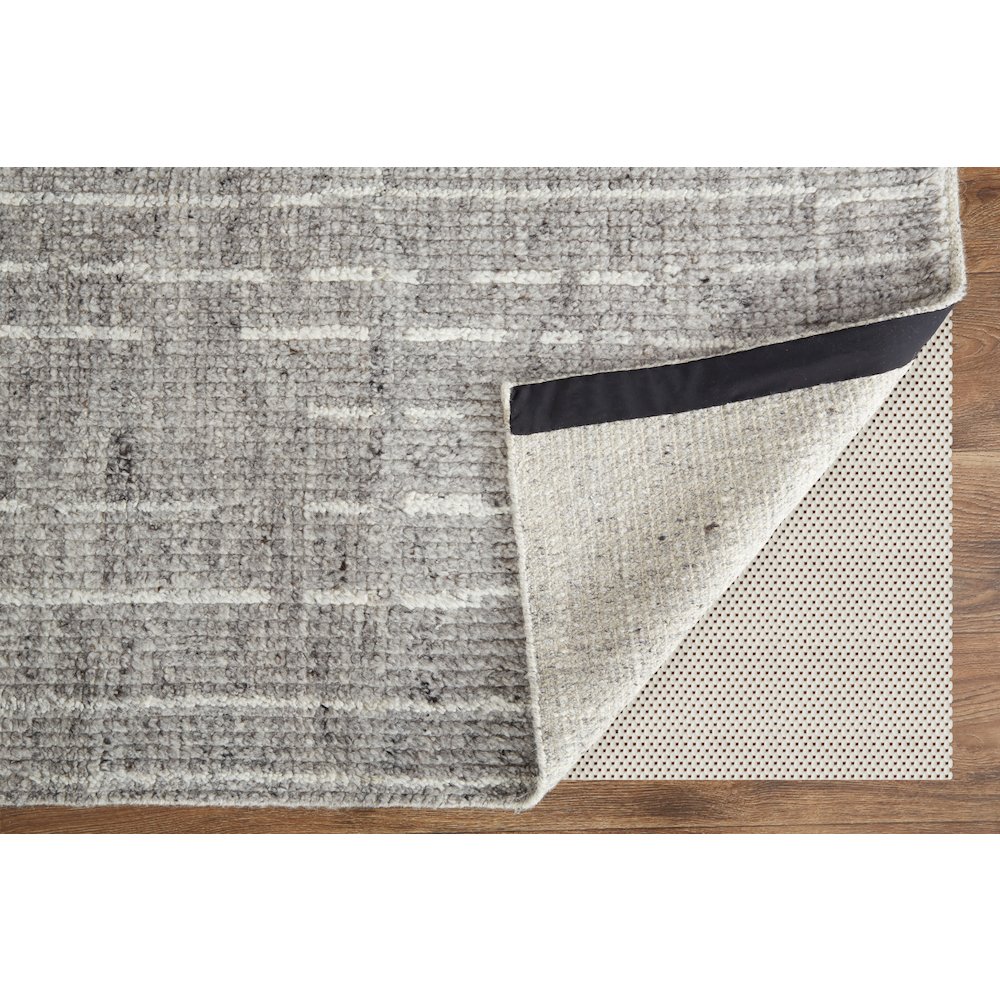 Alford Modern Checkered, Gray/Silver/Ivory, 3'-6" x 5'-6" Accent Rug. Picture 4