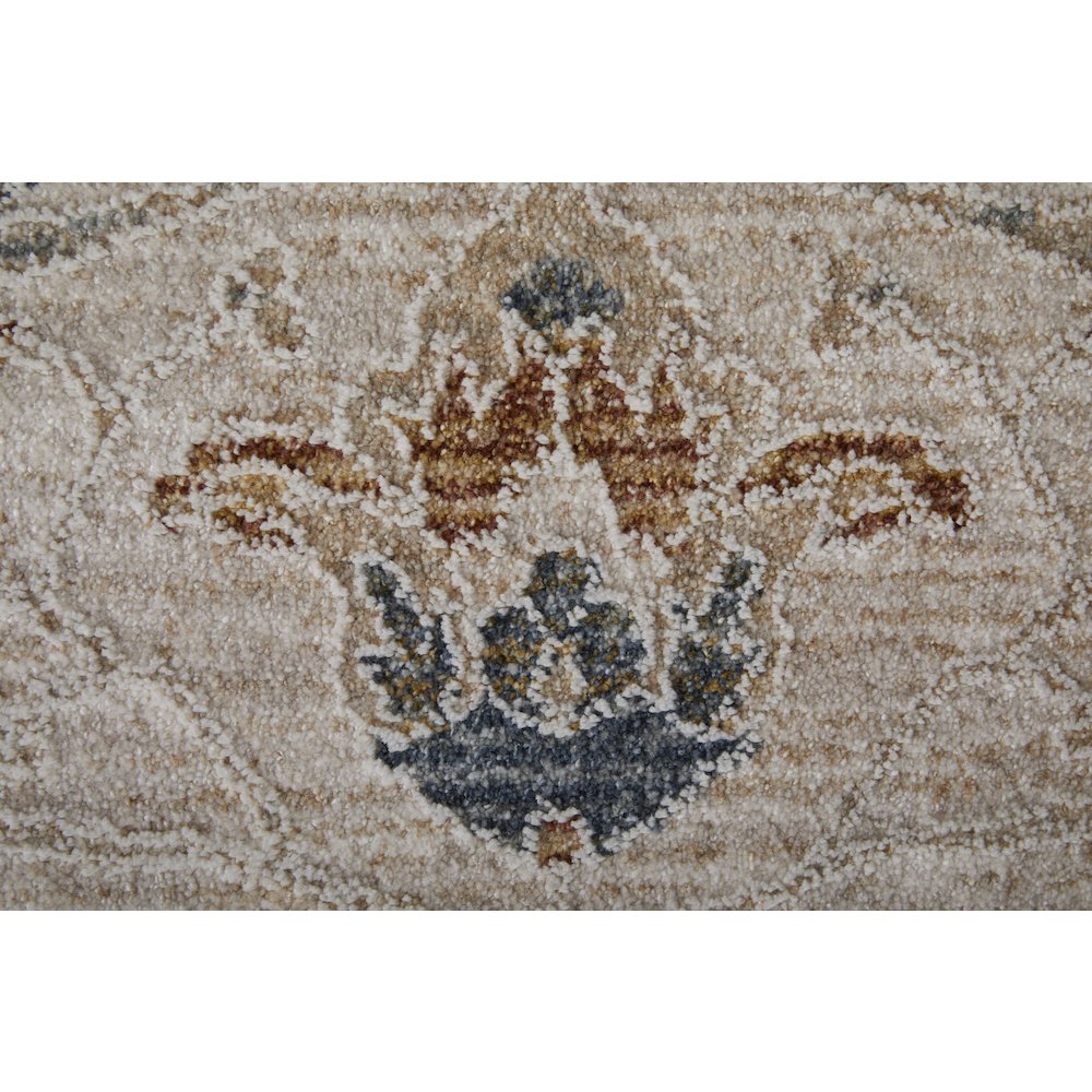 Pasha Transitional Ikat, Ivory/Blue/Red, 2' x 3' Accent Rug. Picture 7